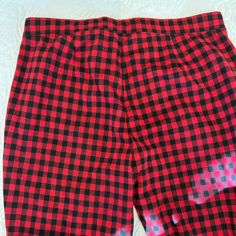 Talbots Red and Black Plaid Pants